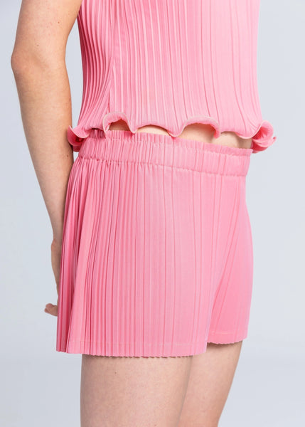 PLEATED SHORTS | PINK