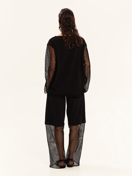 JUXTAPOSED BLOUSE | BLACK