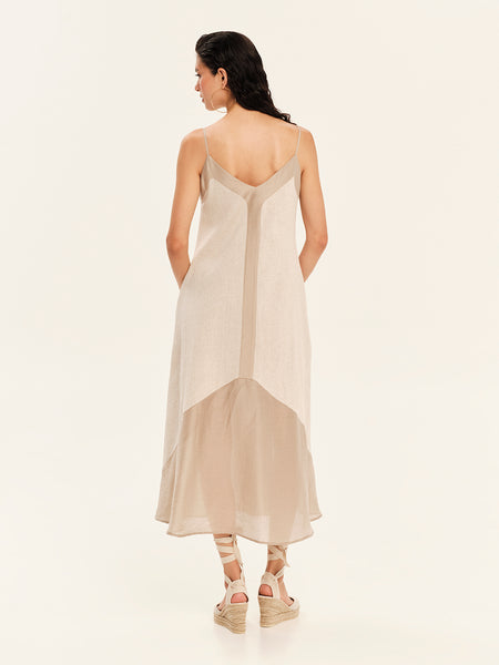 SAND AND WATER MIDI DRESS
