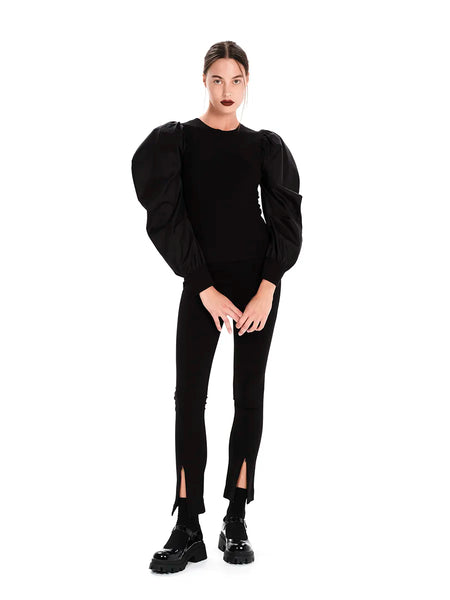 DUALISM LONGSLEEVE TOP | BLACK