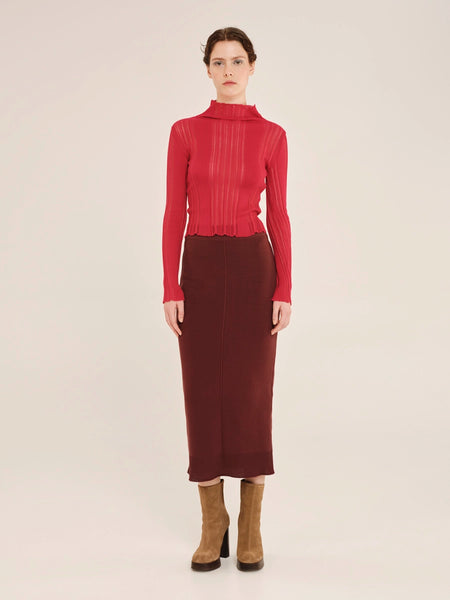 WINTER ARCHETYPES LONGSLEEVED BLOUSE | CHARMING RED