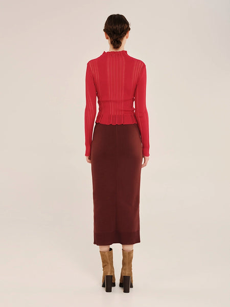 WINTER ARCHETYPES LONGSLEEVED BLOUSE | CHARMING RED