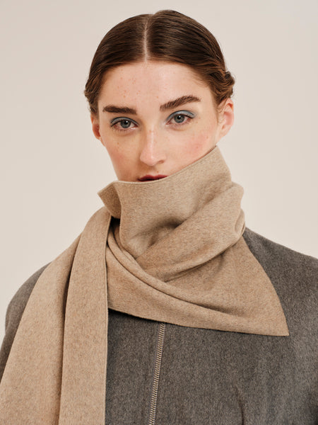 SCULPTURES | LONG COAT WITH ATTACHED SCARF