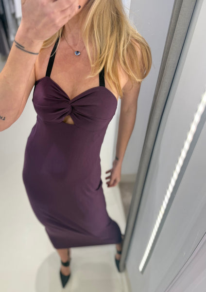 VITAL MIDI DRESS | PURPLE