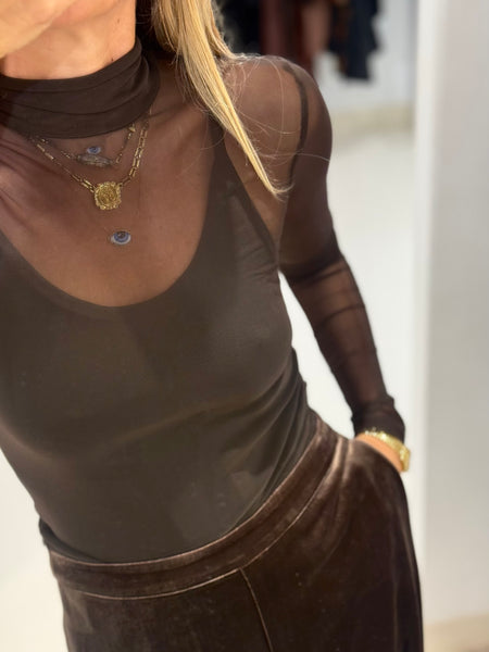 SITA TOP | BROWN