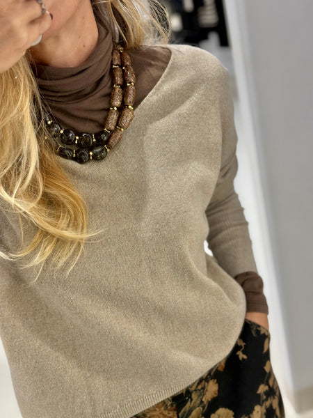 WALDO KNIT TOP | BEIGE