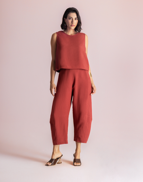 CALENDULA LINEN PANTS | CHILI