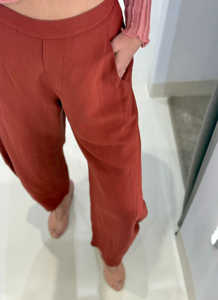 CALENDULA LINEN PANTS | CHILI
