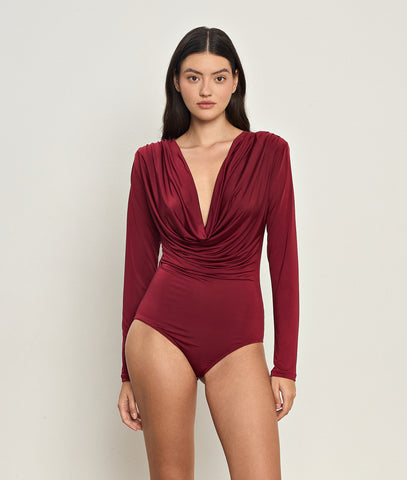 ARIADNE BODYSUIT | BURGUNDY