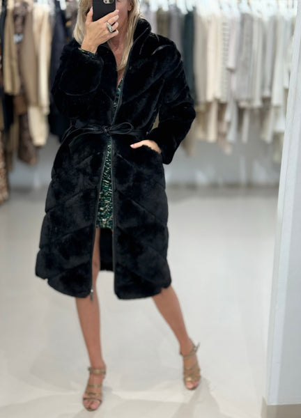 MARCELLO FAUX FUR COAT