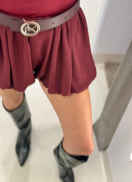 MADDY SHORTS | AUBERGINE