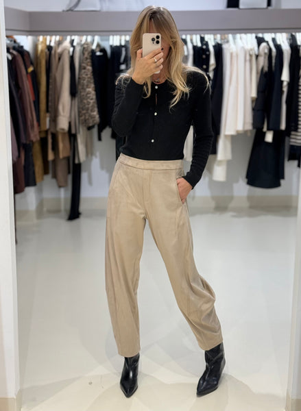CALENDULA SUEDE PANTS | SAND