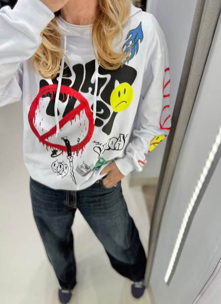 GRAFFITI HOODIE | WHITE