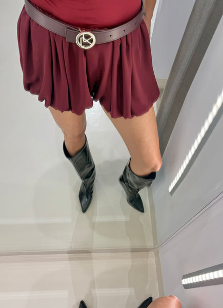 MADDY SHORTS | AUBERGINE