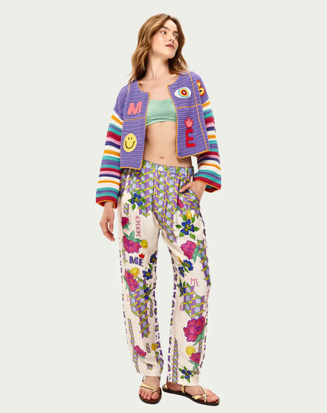 IBIZA CROCHET CARDIGAN | PURPLE