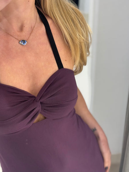 VITAL MIDI DRESS | PURPLE