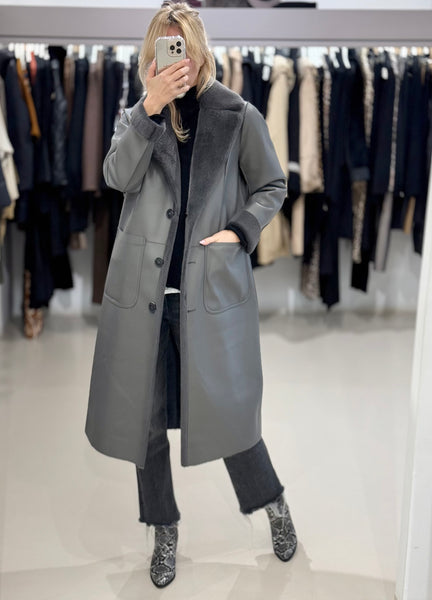 JULA REVERSIBLE COAT | GRAPHITE