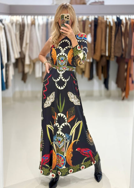 NOCTURNAL ONE SHOULDER LONG DRESS