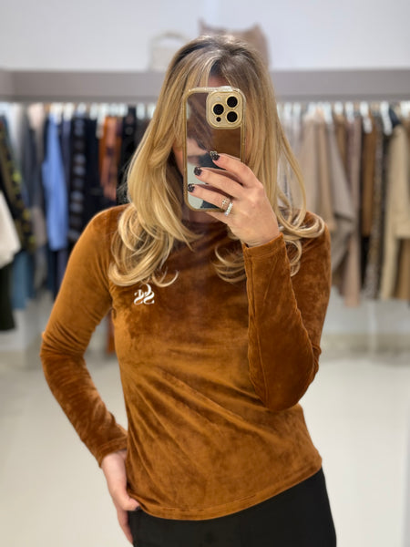 GLORY VELVET TOP | CINNAMON