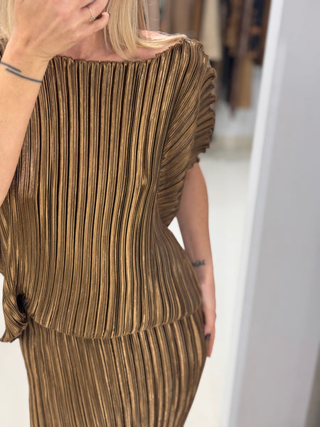 MAGNET DRESS | METALLIC BRONZE