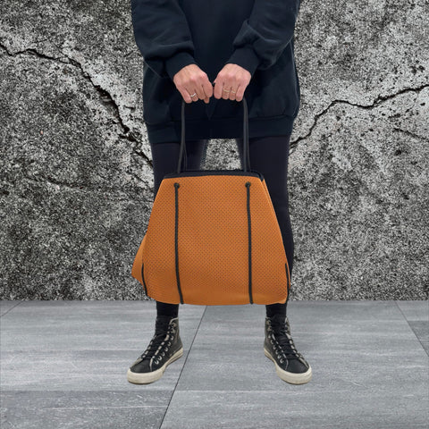 TOTE BAG | RUST WITH BLACK