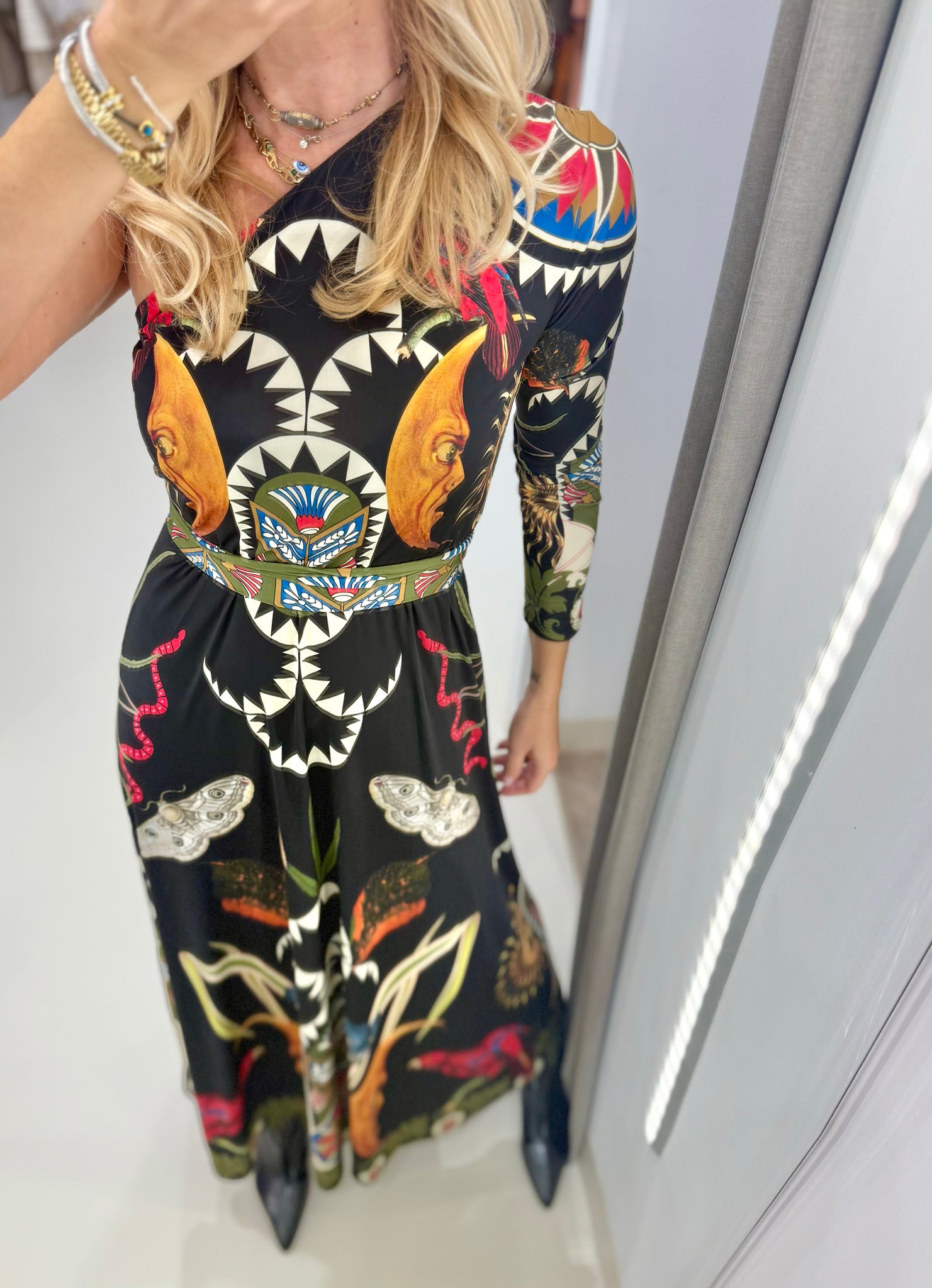 NOCTURNAL ONE SHOULDER LONG DRESS