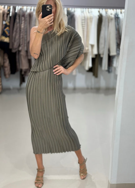 POLYHYMNIA DRESS | TAUPE