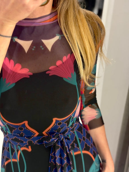 EPOQUE MESH LONG DRESS