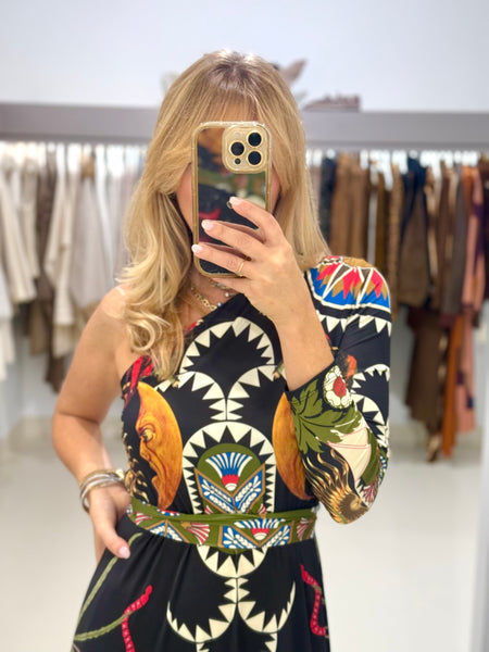 NOCTURNAL ONE SHOULDER LONG DRESS