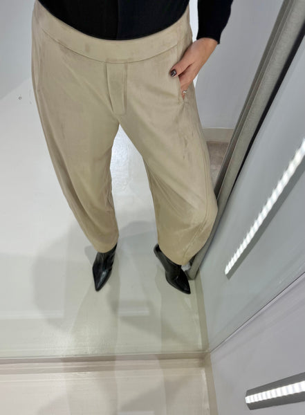 CALENDULA SUEDE PANTS | SAND