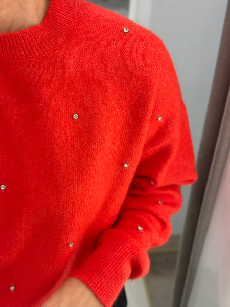 CRYSTAL SWEATER | RED