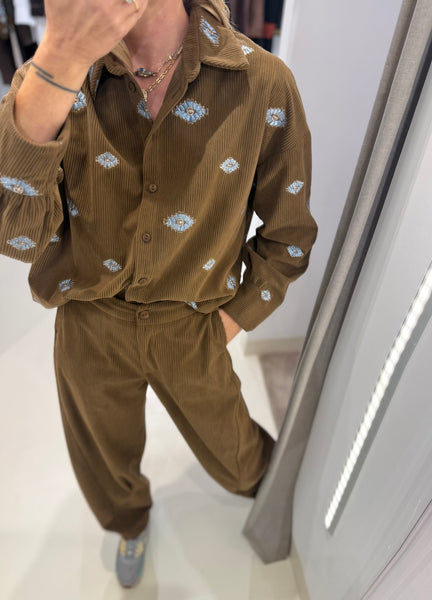 CALENDULA CORDUROY PANTS | BROWN