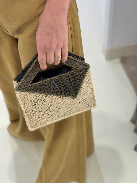 ODELIA BAG | BLACK & NATURAL