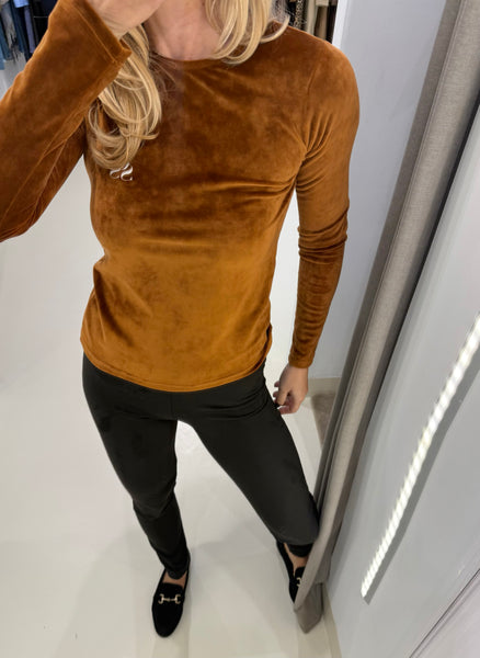 GLORY VELVET TOP | CINNAMON