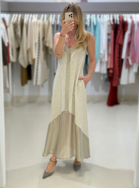 SAND AND WATER MIDI DRESS