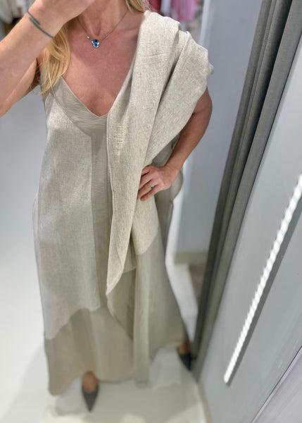 SAND AND WATER MIDI DRESS