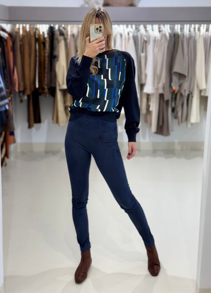 OLYMPE SWEATER | BLUE & GREEN