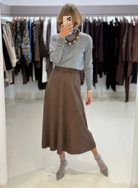 ETHIS SKIRT | BROWN