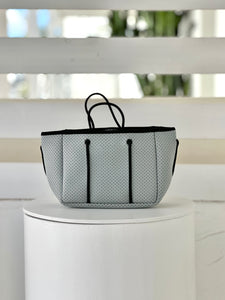 MINI TOTE BAG | SKYLIGHT WITH TURQUIOSE