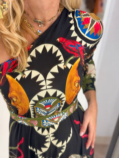 NOCTURNAL ONE SHOULDER LONG DRESS