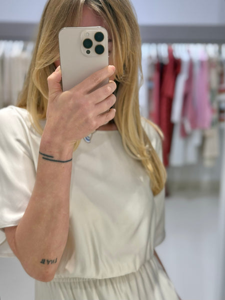 MAGICALITY MIDI DRESS WITH CROSSED SKIRT