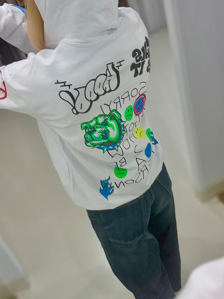GRAFFITI HOODIE | WHITE
