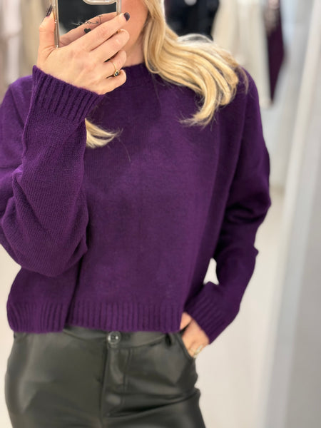 MAGGIE SWEATER | AUBERGINE