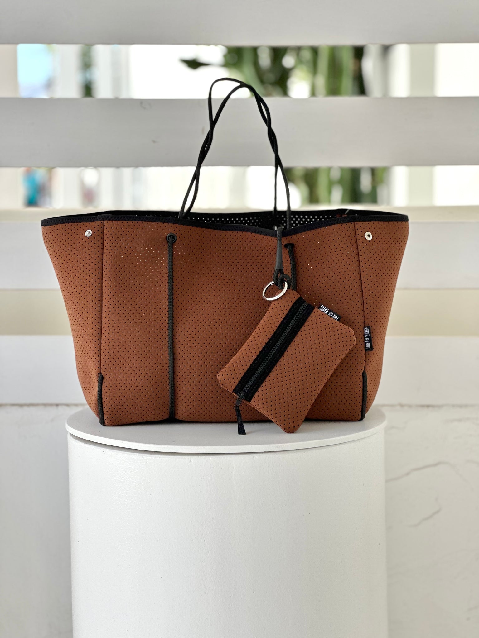 TOTE BAG | CHOCO BROWN WITH BLACK