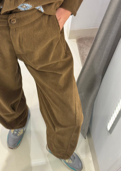 CALENDULA CORDUROY PANTS | BROWN