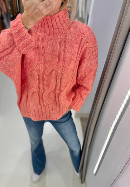 TAFFIE SWEATER | CORAL