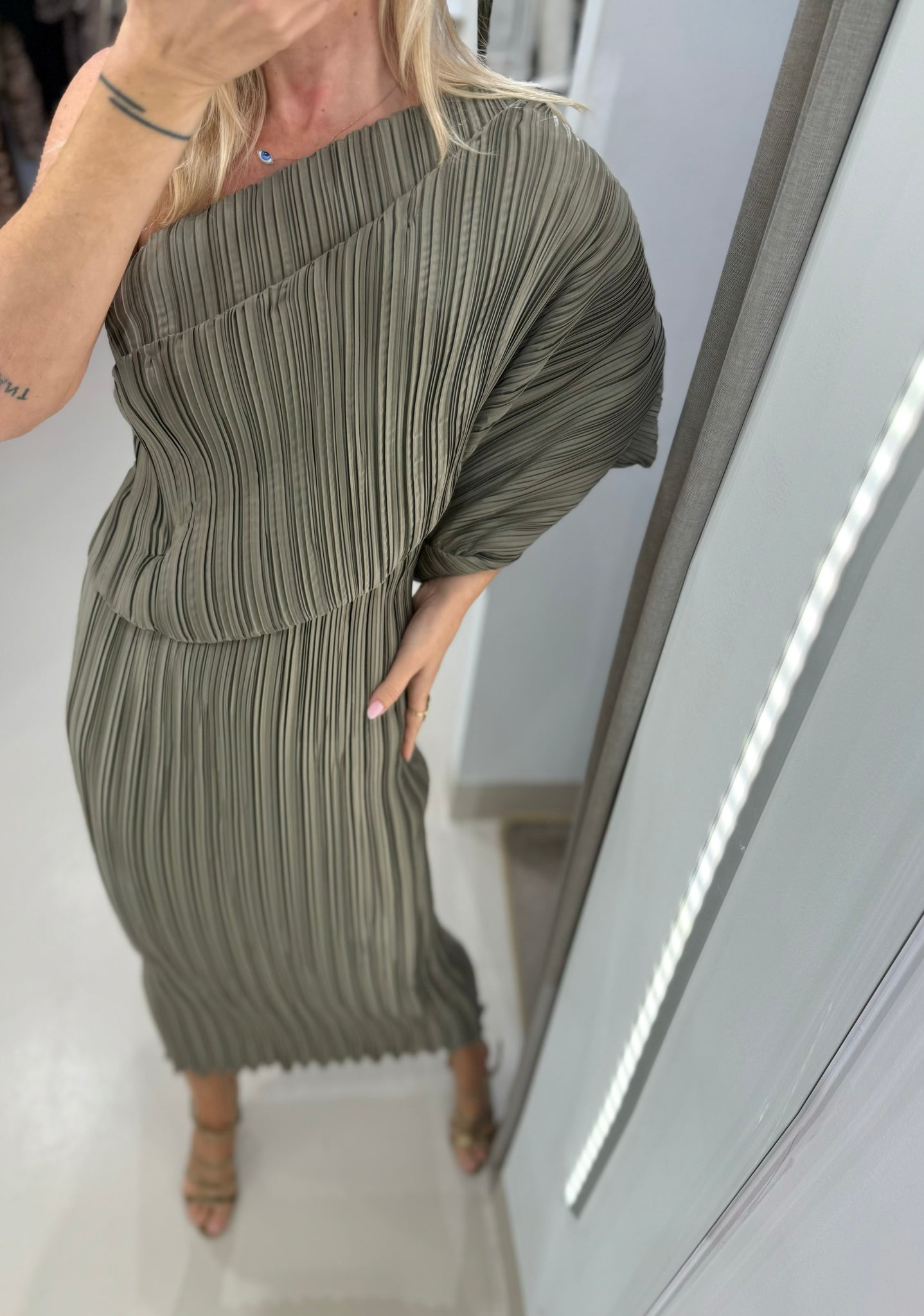 POLYHYMNIA DRESS | TAUPE