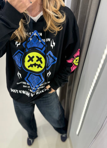 GRAFFITI HOODIE | BLACK