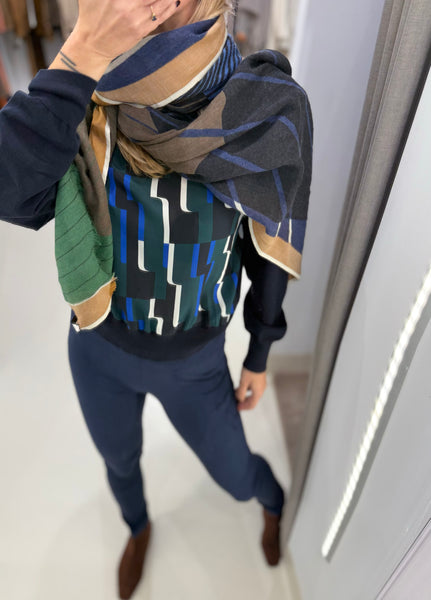 ASTRE SCARF | BLUE & GREEN