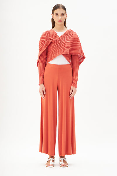 ARCHETYPES WRAP CARDIGAN | SUNSET ORANGE